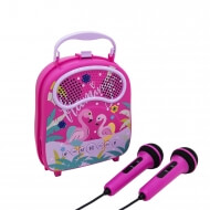 Детская караоке система - микрофон и колонка Flamingo